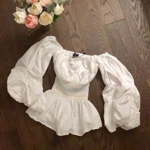 Dabney Charlton Scrunch Blouse Top